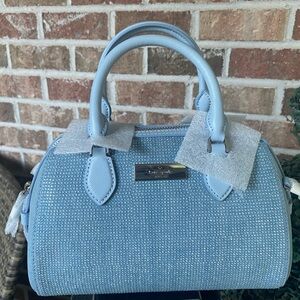 NWT Madison Studded Denim Small Dolly Duffle w/ Dust Bag